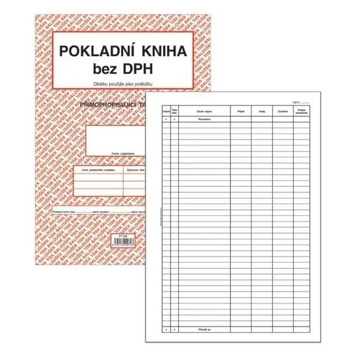 Tiskopis Pokladní kniha bez DPH A4 samopropis 50 listů BALOUŠEK