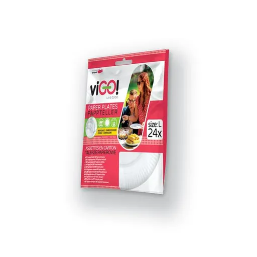 VIGO Talíře papírové VIGO! 23 cm, 24 ks