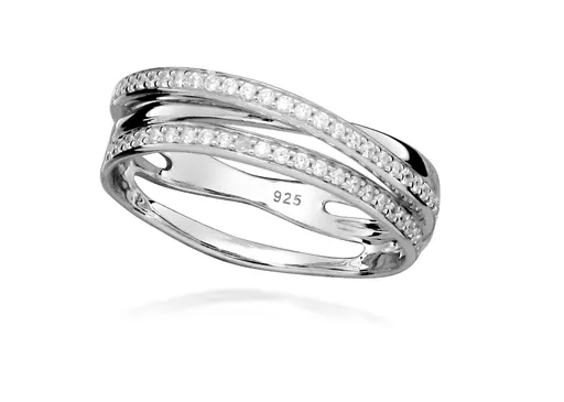 Silver Cat Elegantní stříbrný prsten s kubickými zirkony Beauty SC586 58 mm