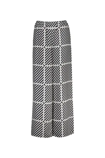 KALHOTY GANT FLUID PRINTED TWILL PANTS MARINE