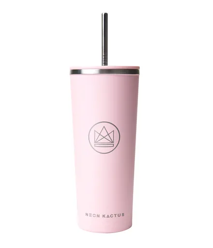 Designový nerez pohár, 710ml, Neon Kactus, růžový