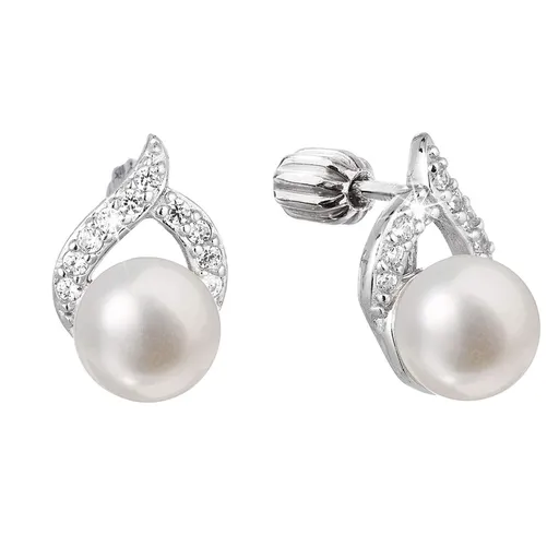 Evolution Group - Pavona Stříbrné náušnice s pravými perlami Pavona 21055.1B