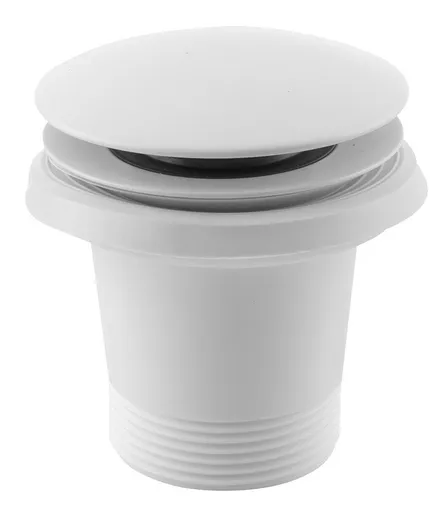 Vanová výpust 6/4" Polysan click clack, pro vany bez přepadu, bílá matná 71704W