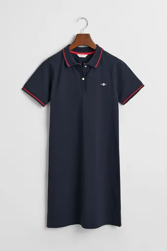 ŠATY GANT FITTED POLO PIQUE DRESS EVENING BLUE