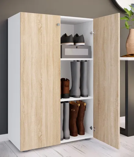 VCM Botník Lona XL 3dílný, bílý