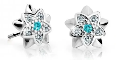 Cutie Jewellery Dětské náušnice z bílého zlata C2210-30-X-2 světle zelená